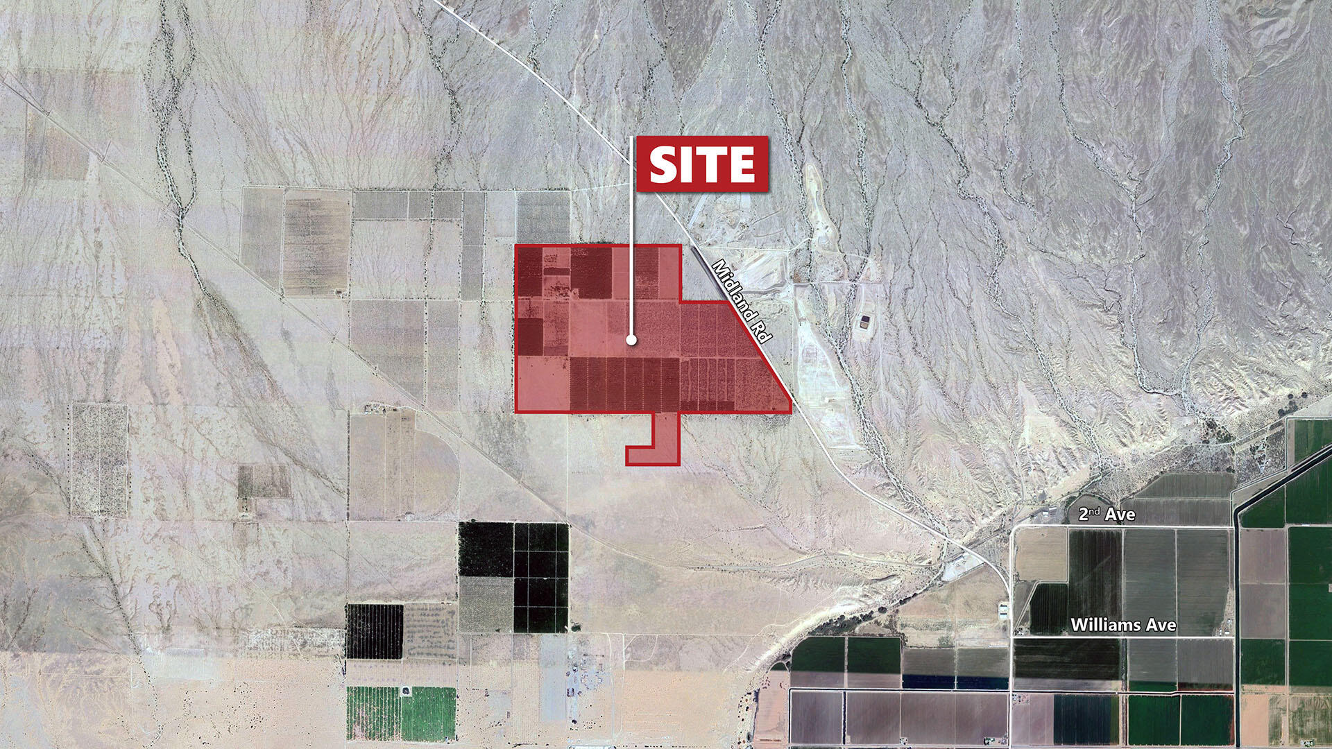 1095 Midland Road Blythe, CA 92225 - Photo 2 of 7 514.94 AC Midland Rd, BLY Zoomed In Aeri