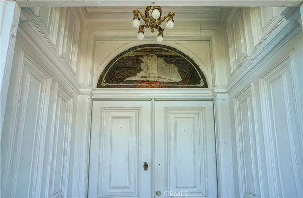 a view of a door with a glass door