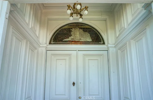 a view of a door with a glass door