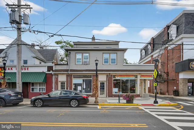 a car parked in front of a building