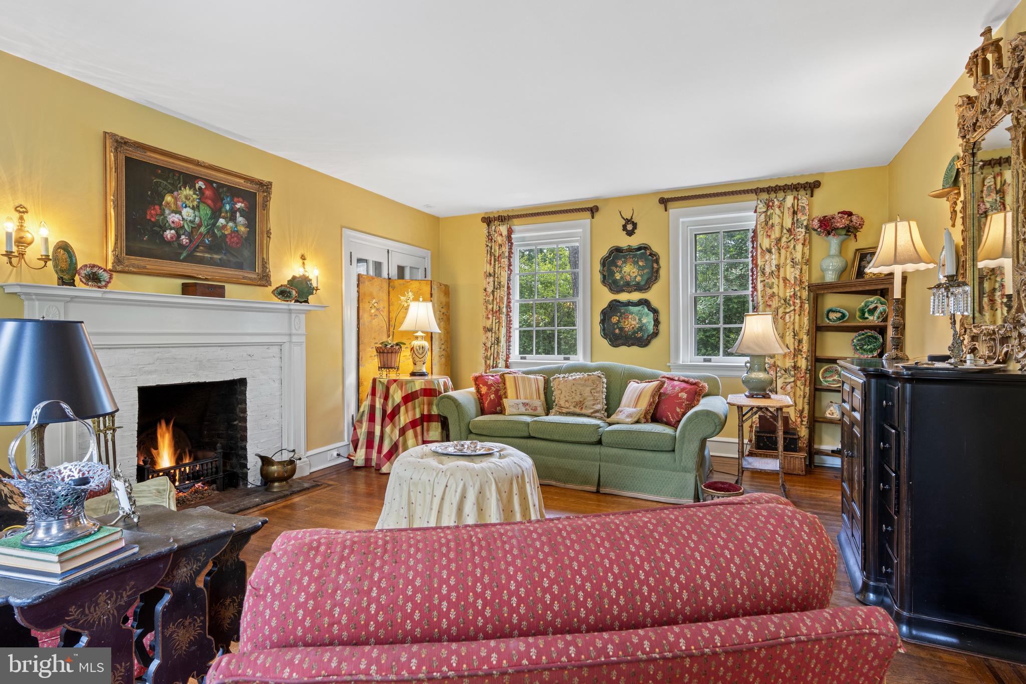 60 Old Eagle School Road Wayne, PA 19087 - Photo 6 of 43 a living room with furniture fireplace and window