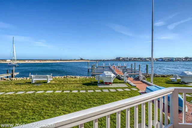 a view of a lake with a ocean view