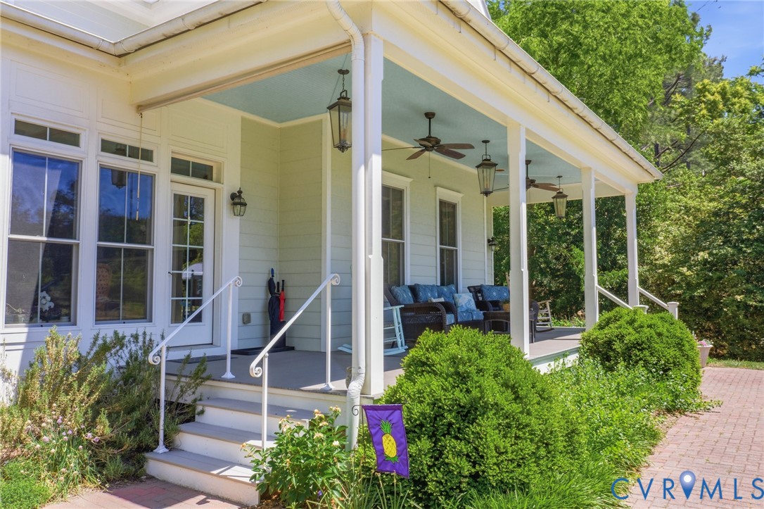 9562 Graves Road Petersburg, VA 23803 - Photo 7 of 54 Front Country Porch with custom lighting and Haint