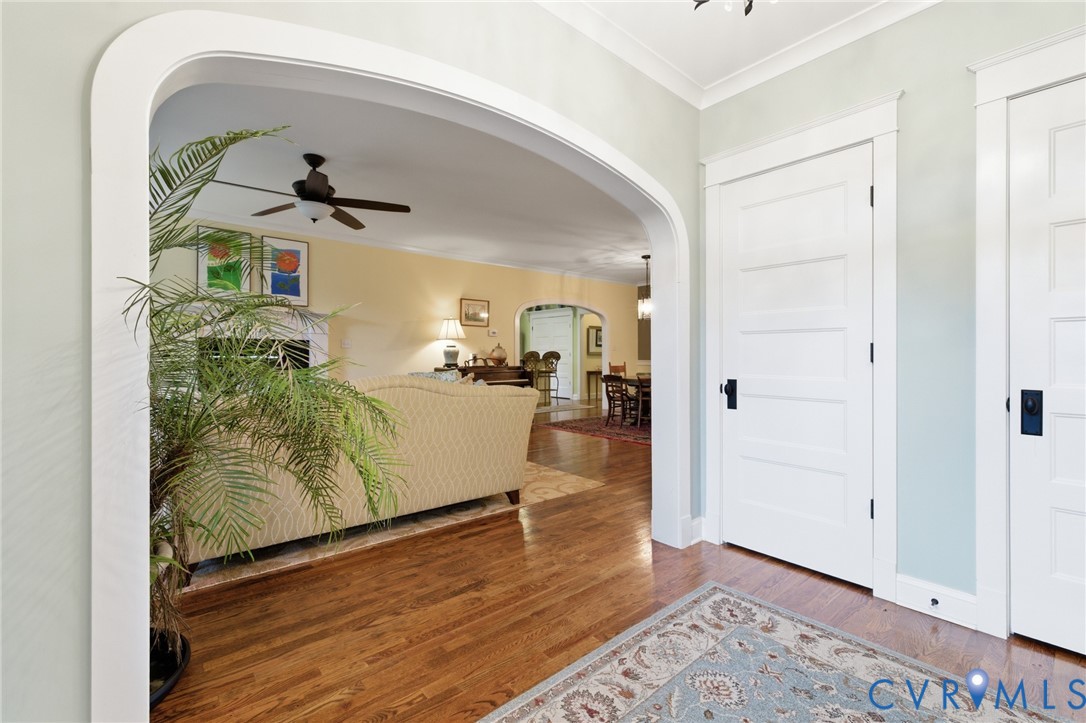 9562 Graves Road Petersburg, VA 23803 - Photo 9 of 54 Beautiful arched opening and Hardwood floors greet
