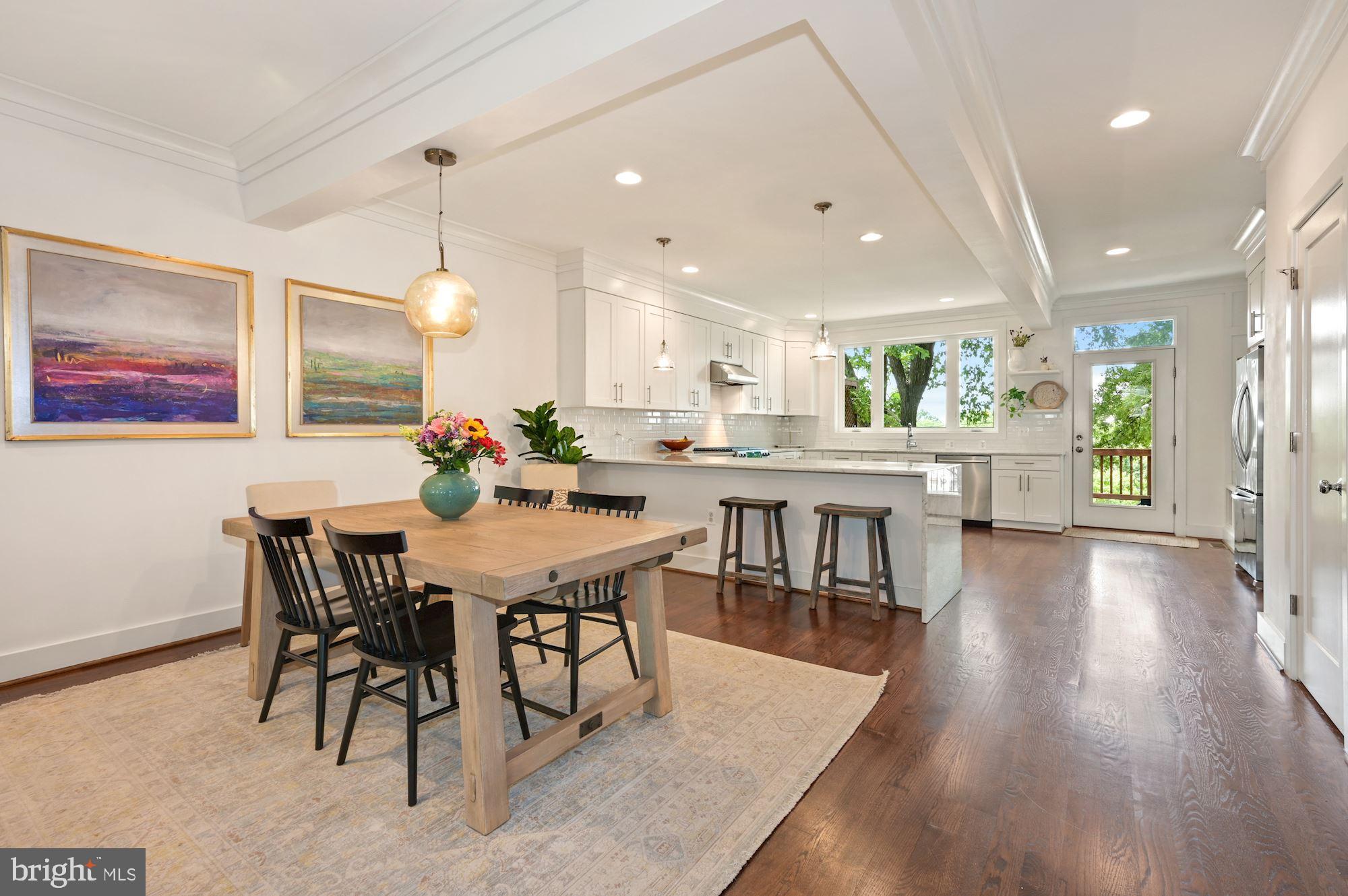 4110 3rd Street Northwest Washington, DC 20011 - Photo 9 of 35 a view of a dining area with furniture and wooden floor