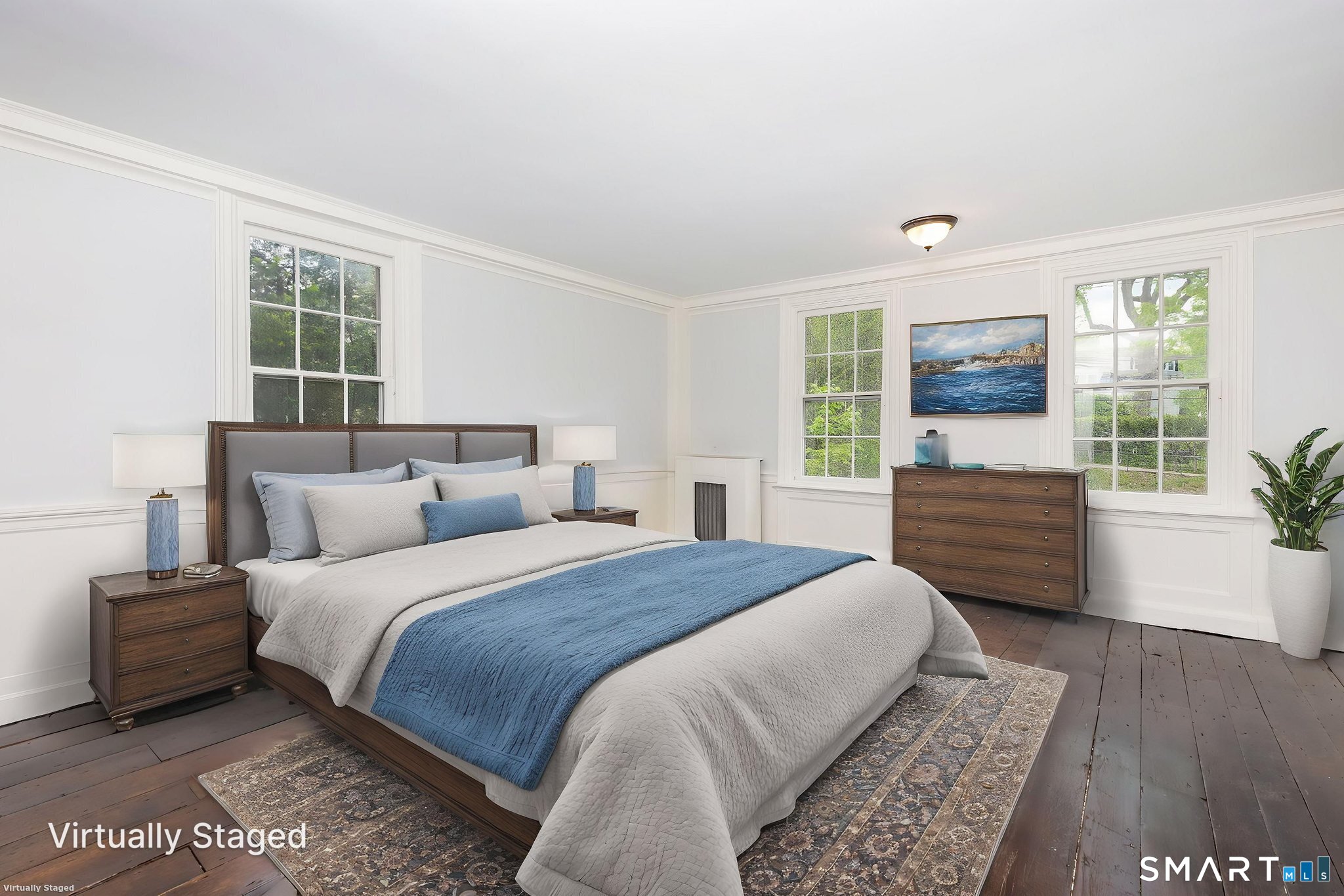79 Deforest Street Watertown, CT 06795 - Photo 23 of 28 a bedroom with a bed a dresser a potted plant and a window