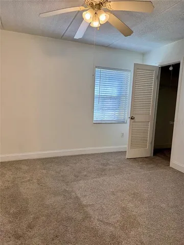 a view of small space with racks on the wall