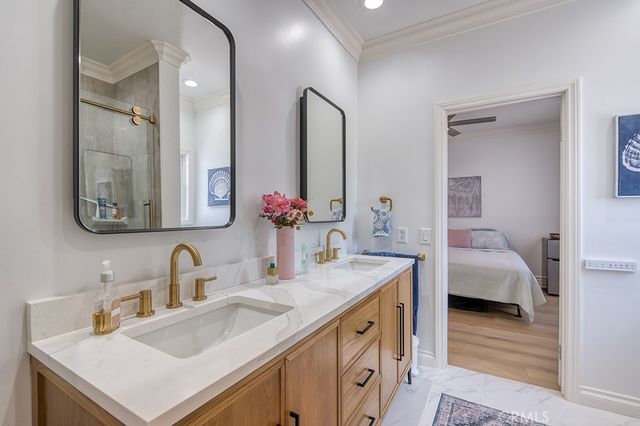 a view of a swimming pool with couches and chairs