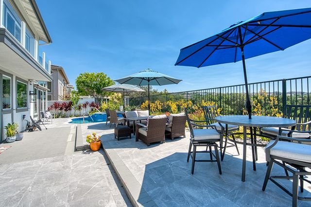a view of a big house with a big yard and large trees