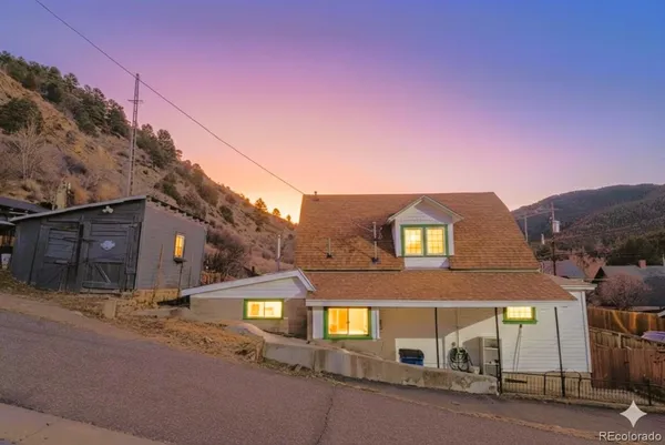a front view of a house