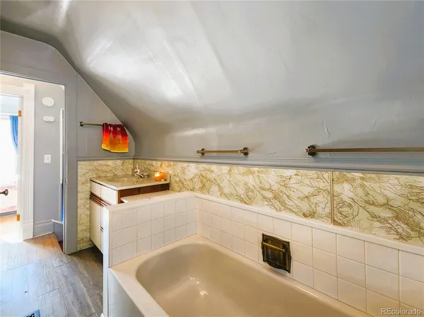 a utility room with cabinets
