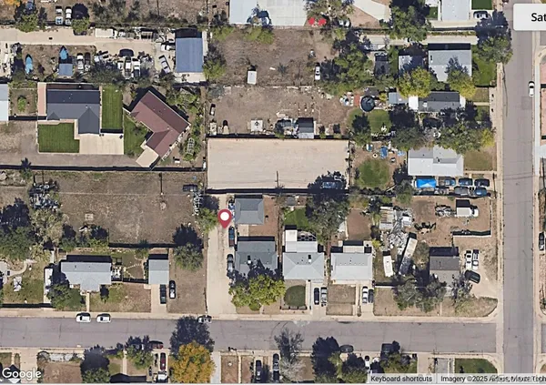 an aerial view of multiple house