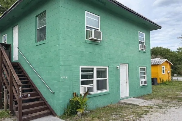 a front view of a house
