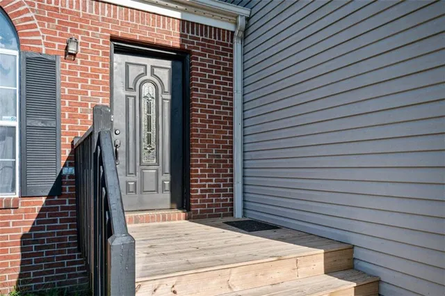 a view of a door of the house