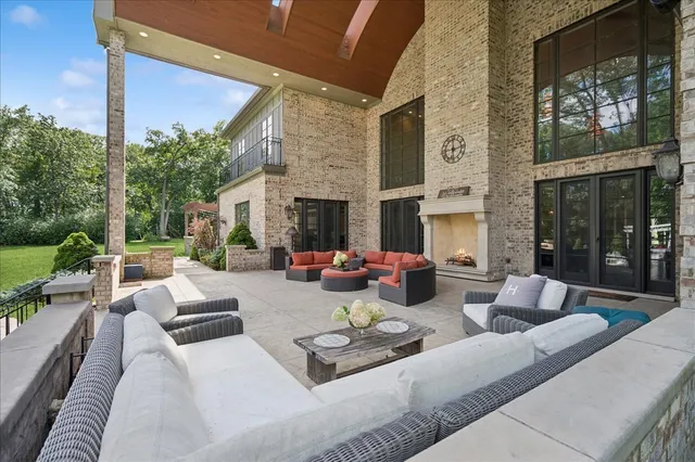 a picture of a room with a refrigerator