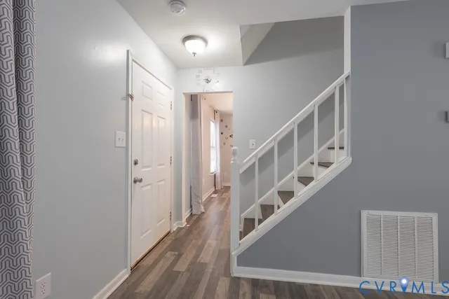 a view of entryway with stairs