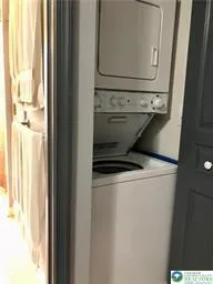 a close view of washer and dryer