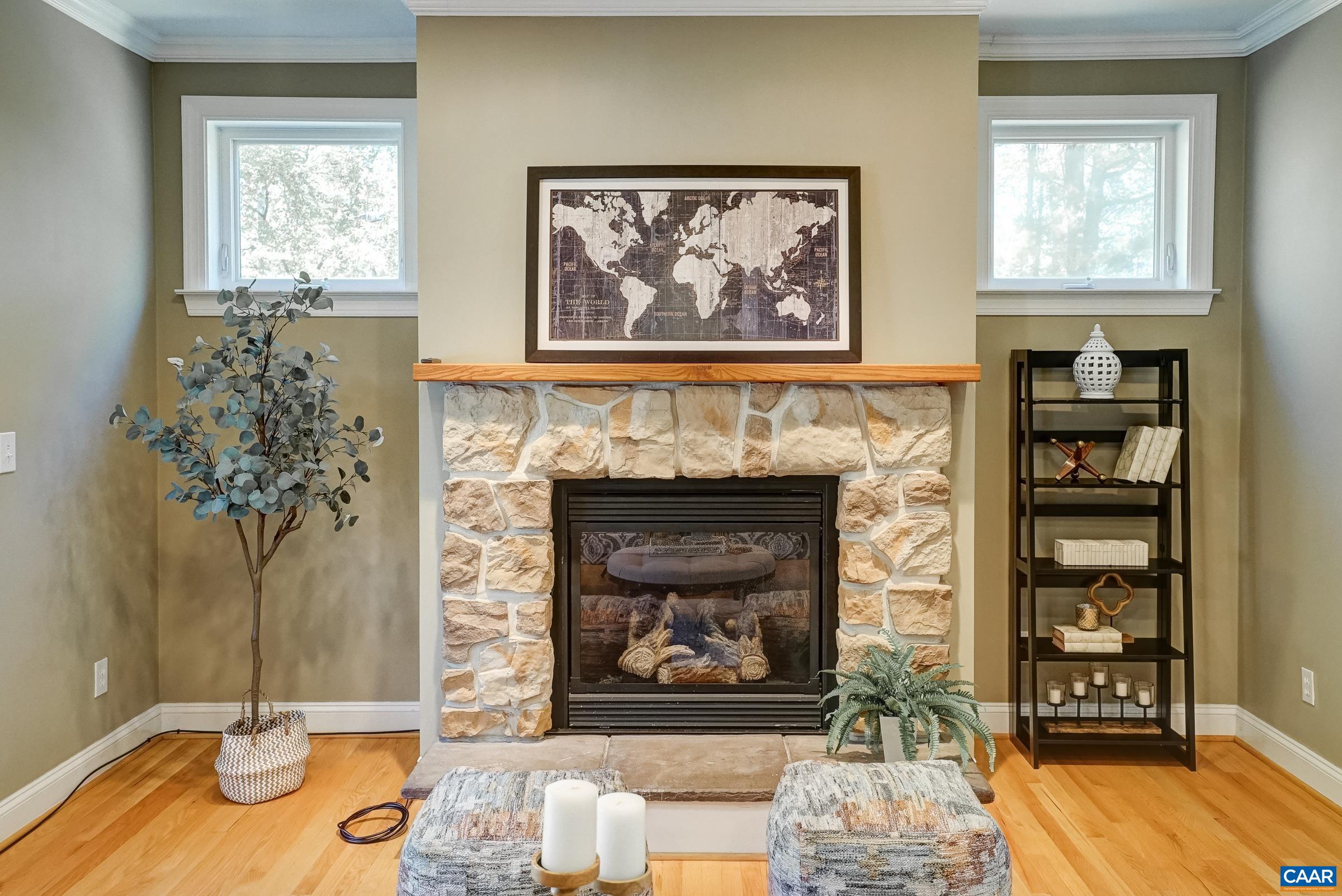 3536 Preddy Creek Road Charlottesville, VA 22911 - Photo 11 of 68 Beautiful gas fireplace surrounded by stone.