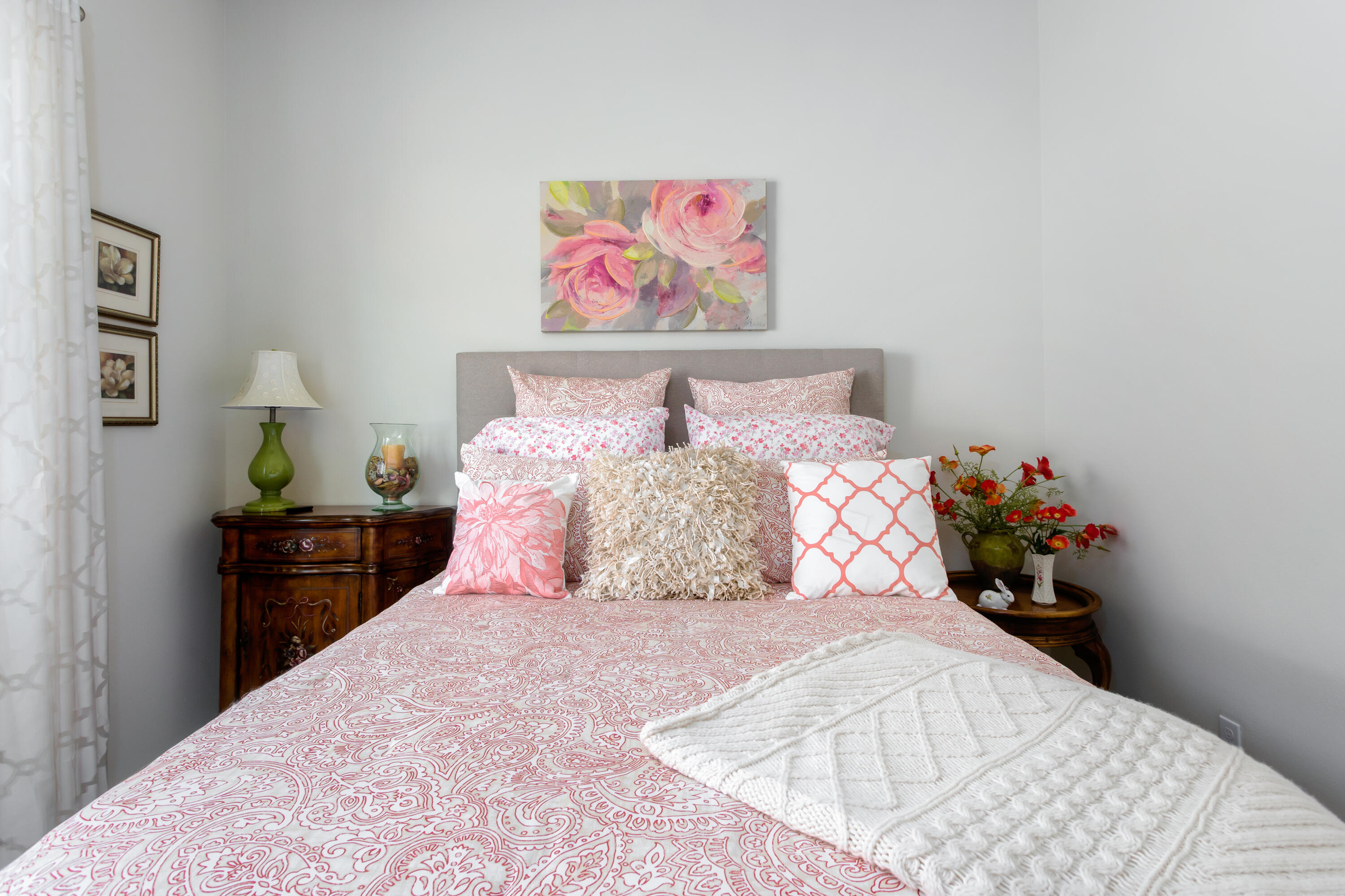 61 Syrah Rancho Mirage, CA 92270 - Photo 36 of 61 a bedroom with a bed and a painting on the wall