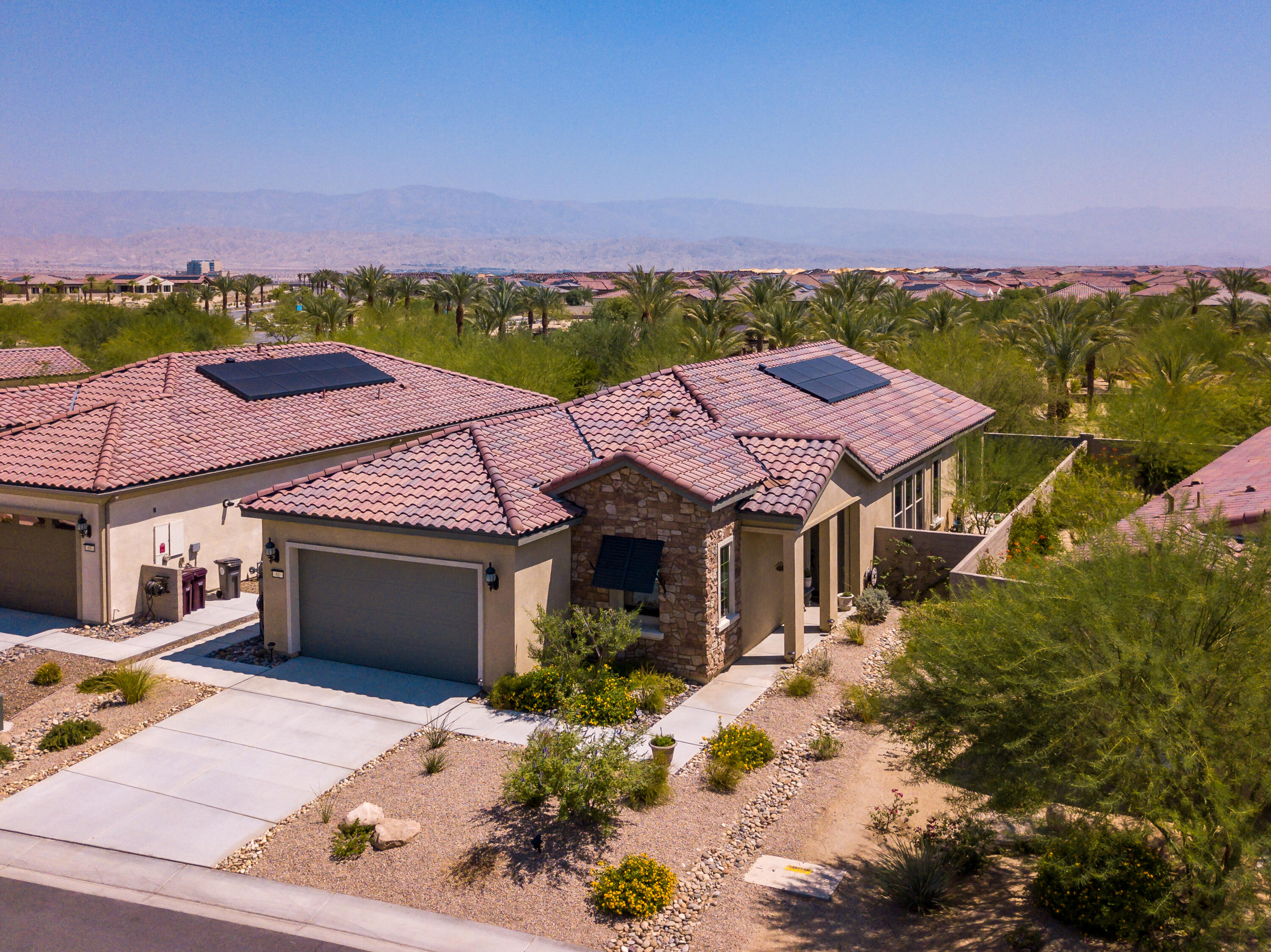 61 Syrah Rancho Mirage, CA 92270 - Photo 40 of 61 an aerial view of a house with a garden