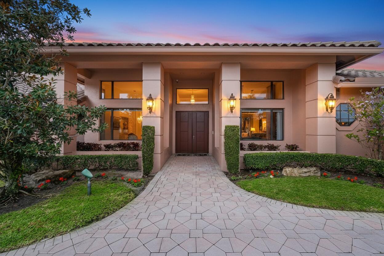 17595 Bocaire Place Boca Raton, FL 33487 - Photo 8 of 70 twilight front door