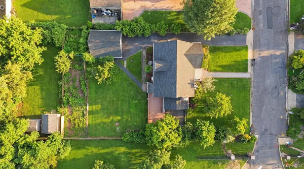 an aerial view of multiple house