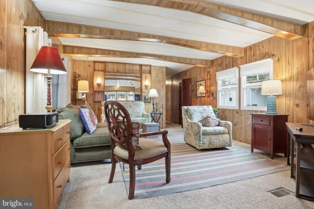 a living room with furniture a lamp and a fireplace