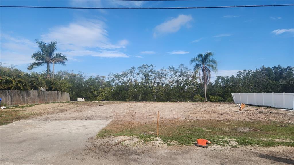 a view of a backyard