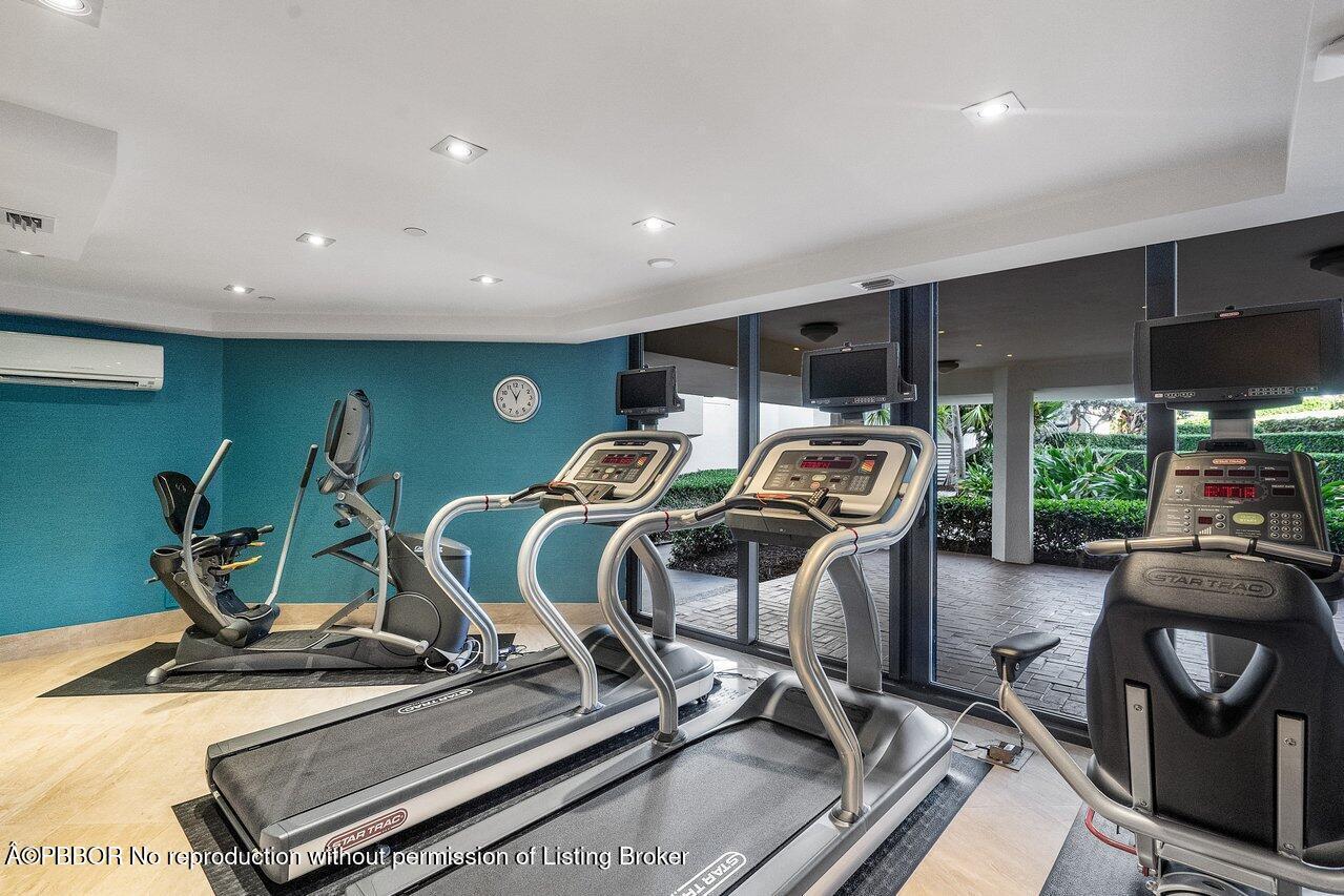 3120 South Ocean Boulevard, Unit 1502 Palm Beach, FL 33480 - Photo 25 of 26 a view of a room with gym equipment