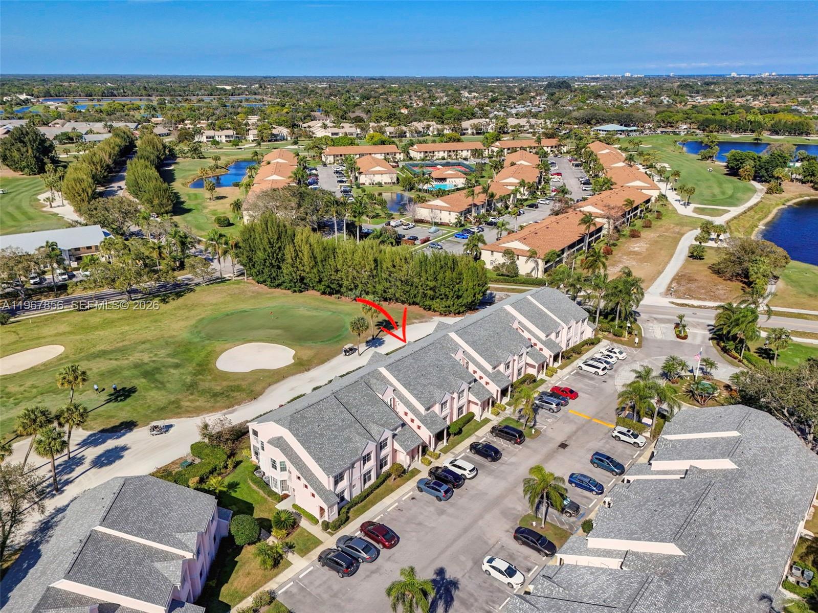 101 Muirfield Court, Unit 101D Jupiter, FL 33458 - Photo 48 of 62 an aerial view of residential houses with outdoor space