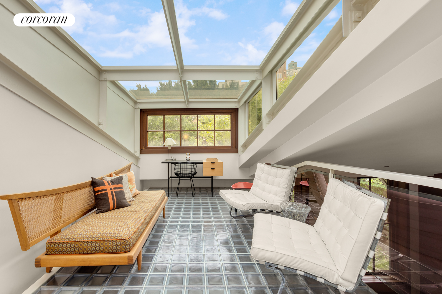 22 Gramercy Park South, Unit PH Manhattan, NY 10003 - Photo 13 of 25 a living room with furniture and a floor to ceiling window