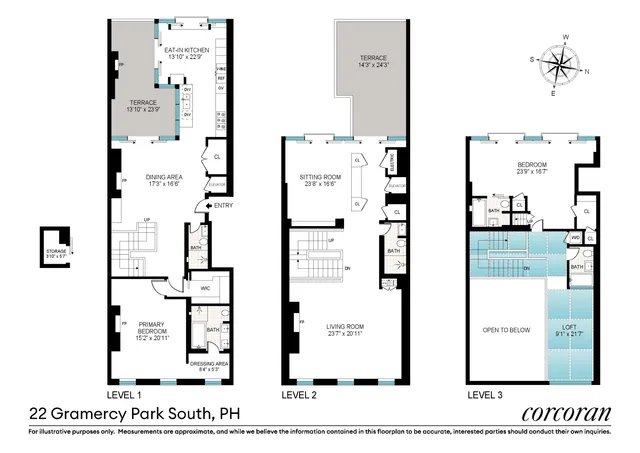 a view of a large building with a tree in the background