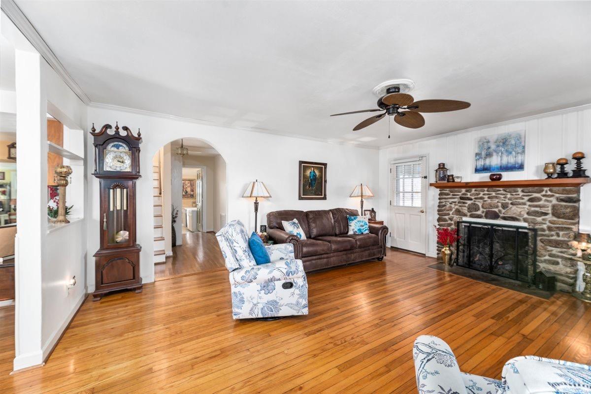 1045 Thrashers Creek Road Amherst, VA 24521 - Photo 4 of 54 a living room with furniture or fireplace and a wooden floor