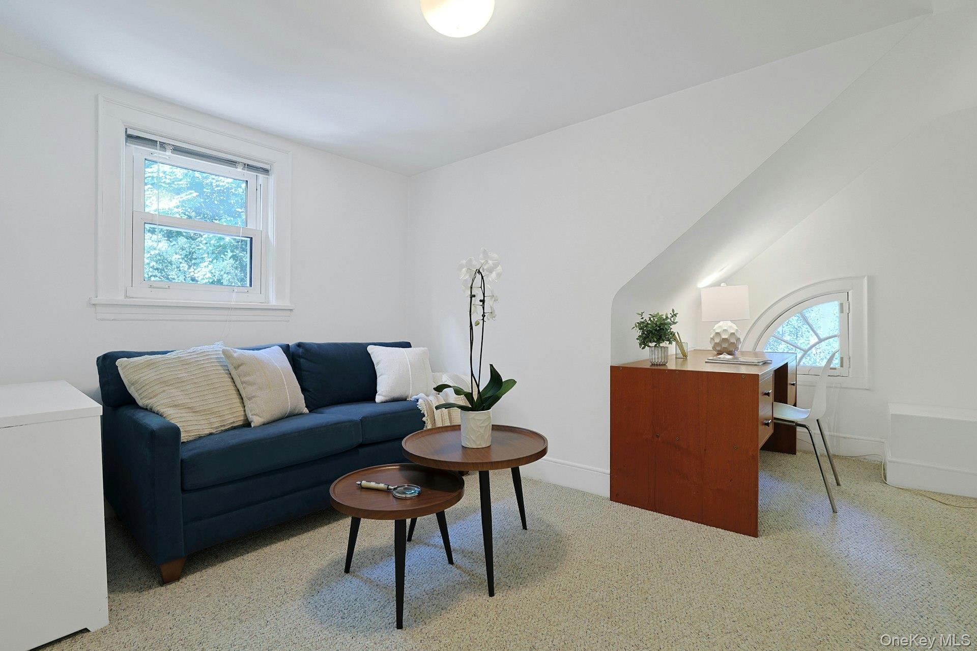 17 Elm Road Scarsdale, NY 10583 - Photo 30 of 38 Currently arranged as a home office and sitting area, this versatile fifth bedroom provides excellent flexibility for work, guests or additional living space.