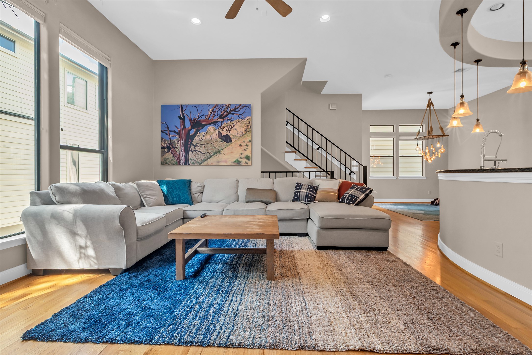 2413 Ralph Street, Unit 2 Houston, TX 77006 - Photo 5 of 26 a living room with furniture and wooden floor