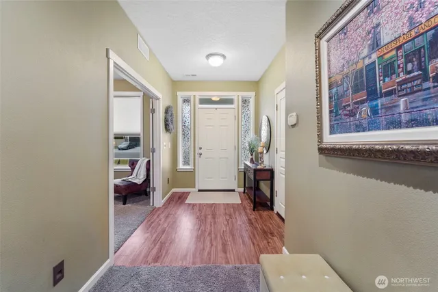 a view of livingroom with furniture and wooden floor