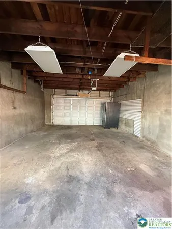 a view of a garage room
