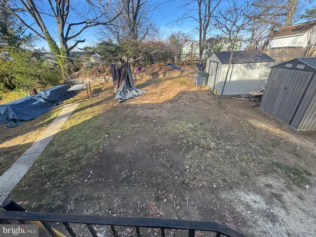 a view of backyard of house
