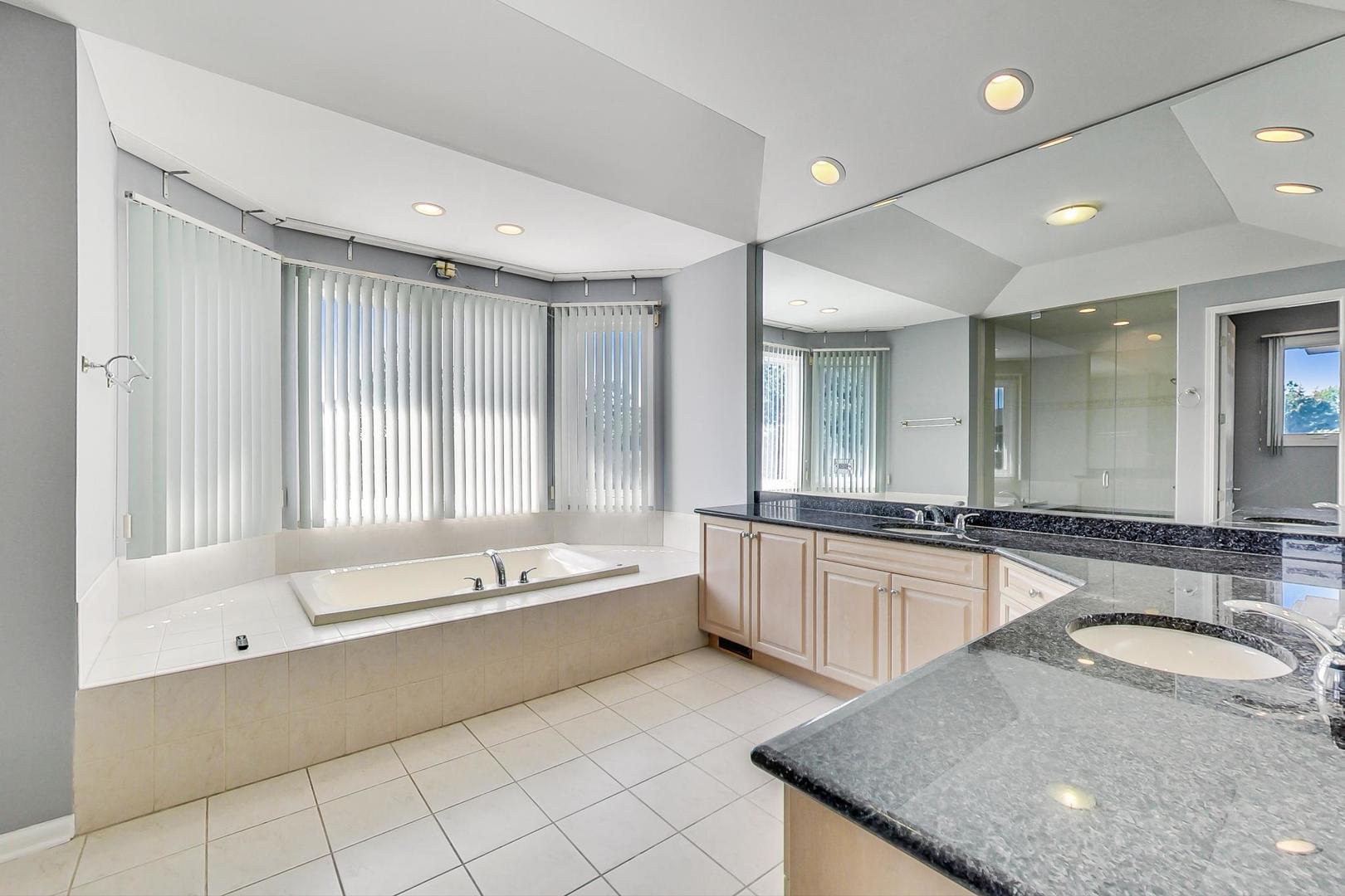 36 Riverside Drive Deerfield, IL 60015 - Photo 25 of 42 a large spacious bathroom with a granite countertop tub sink and mirror