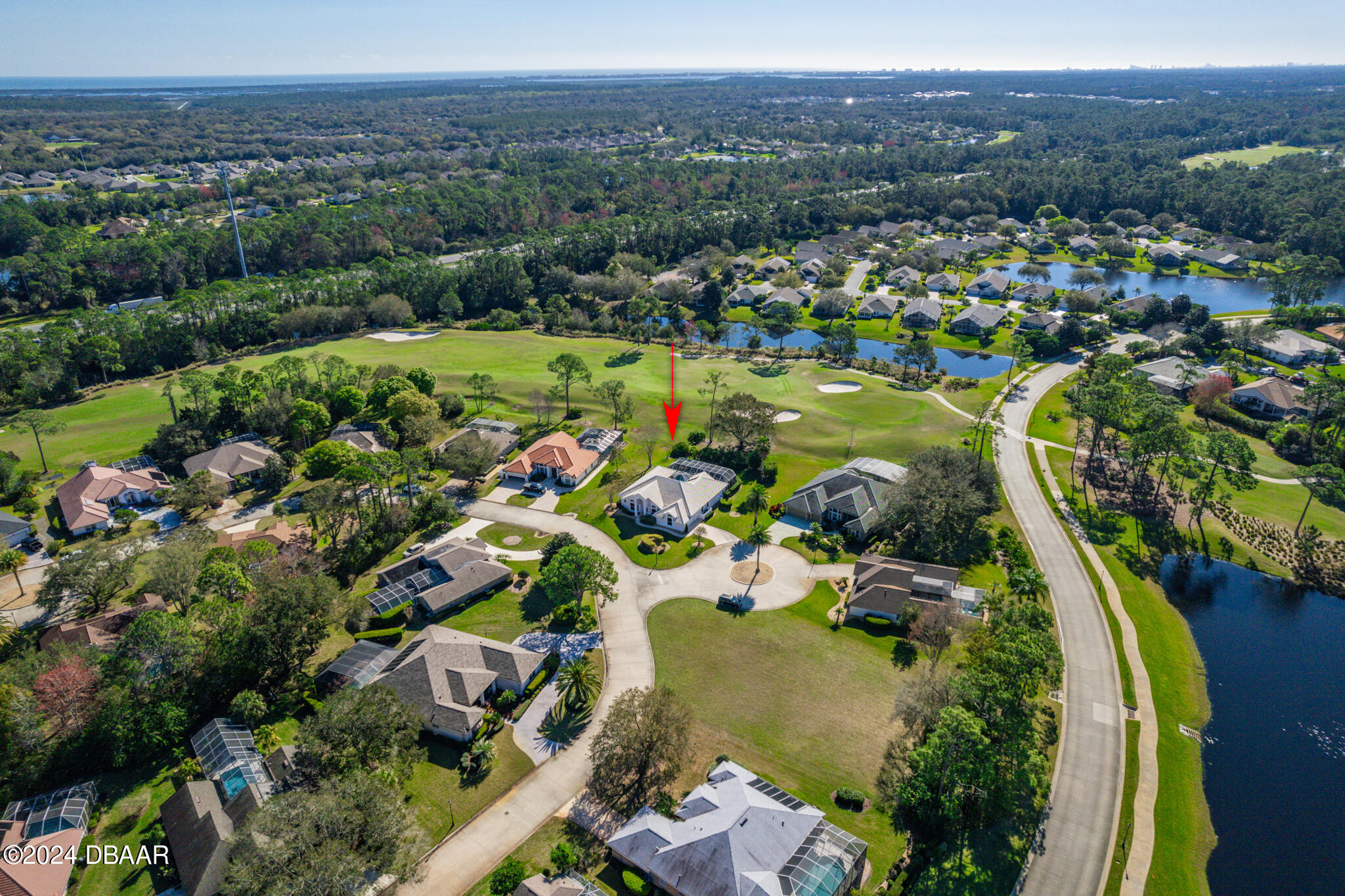 710 Dolphin Head Lane Ormond Beach, FL 32174 - Photo 35 of 42 an aerial view of a residential houses with outdoor space and river view