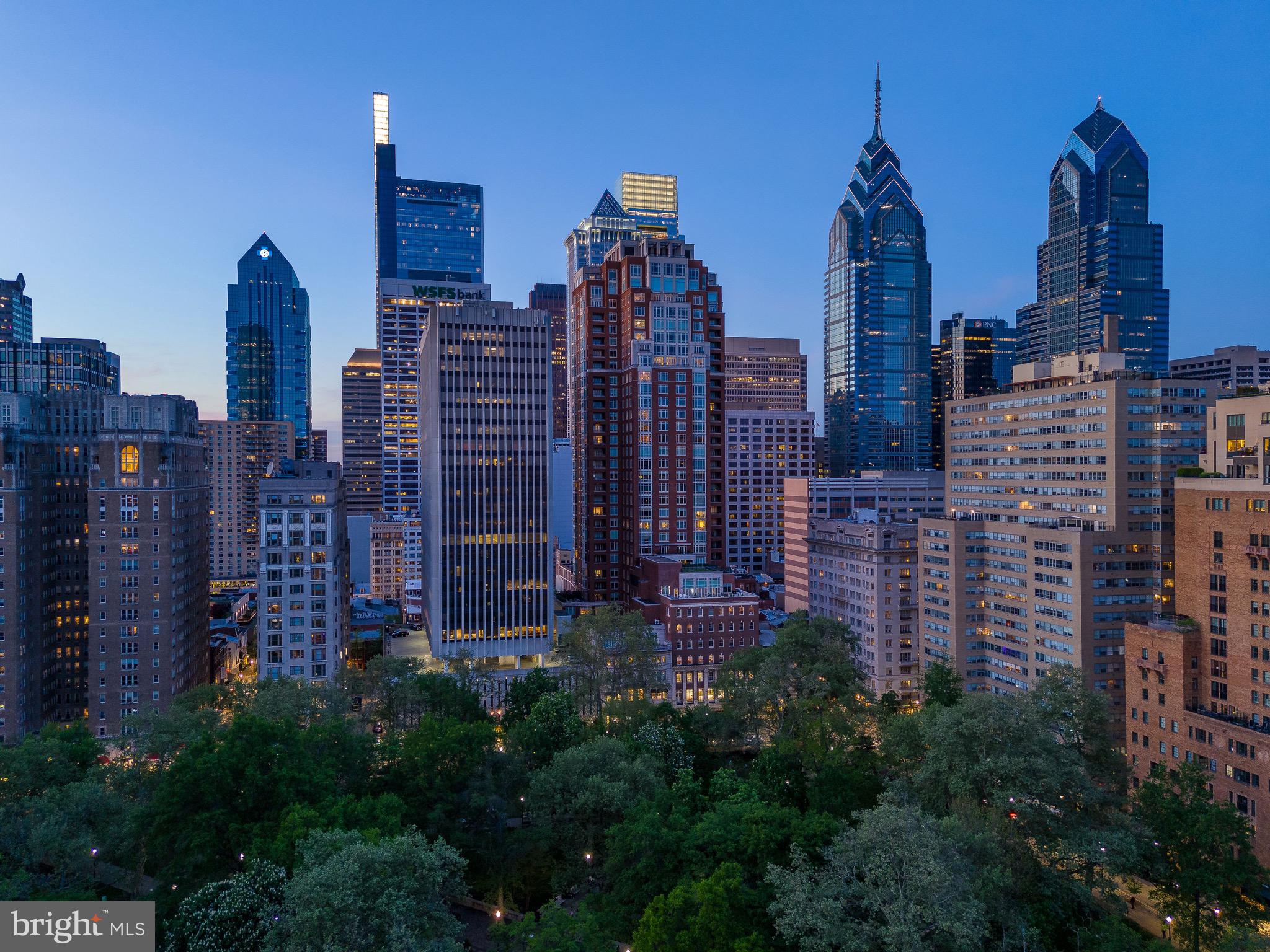 1830 Rittenhouse Square, Unit 17B Philadelphia, PA 19103 - Photo 39 of 39 a view of a building with tall windows