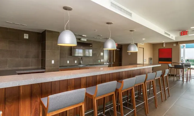 a view of a building with a street