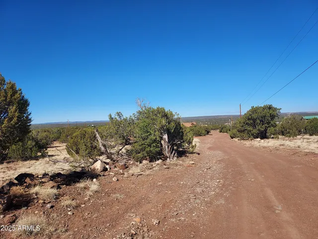 a view of a road with a beach