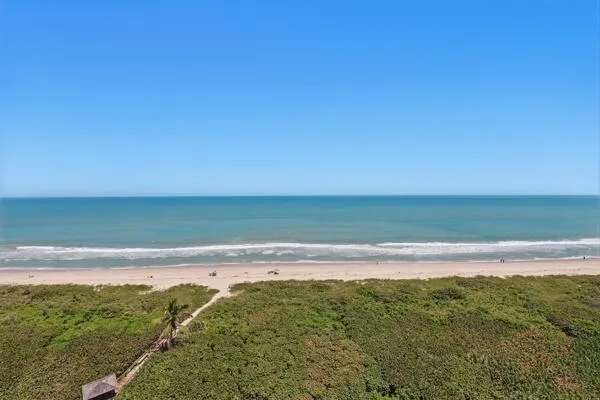a view of beach and ocean