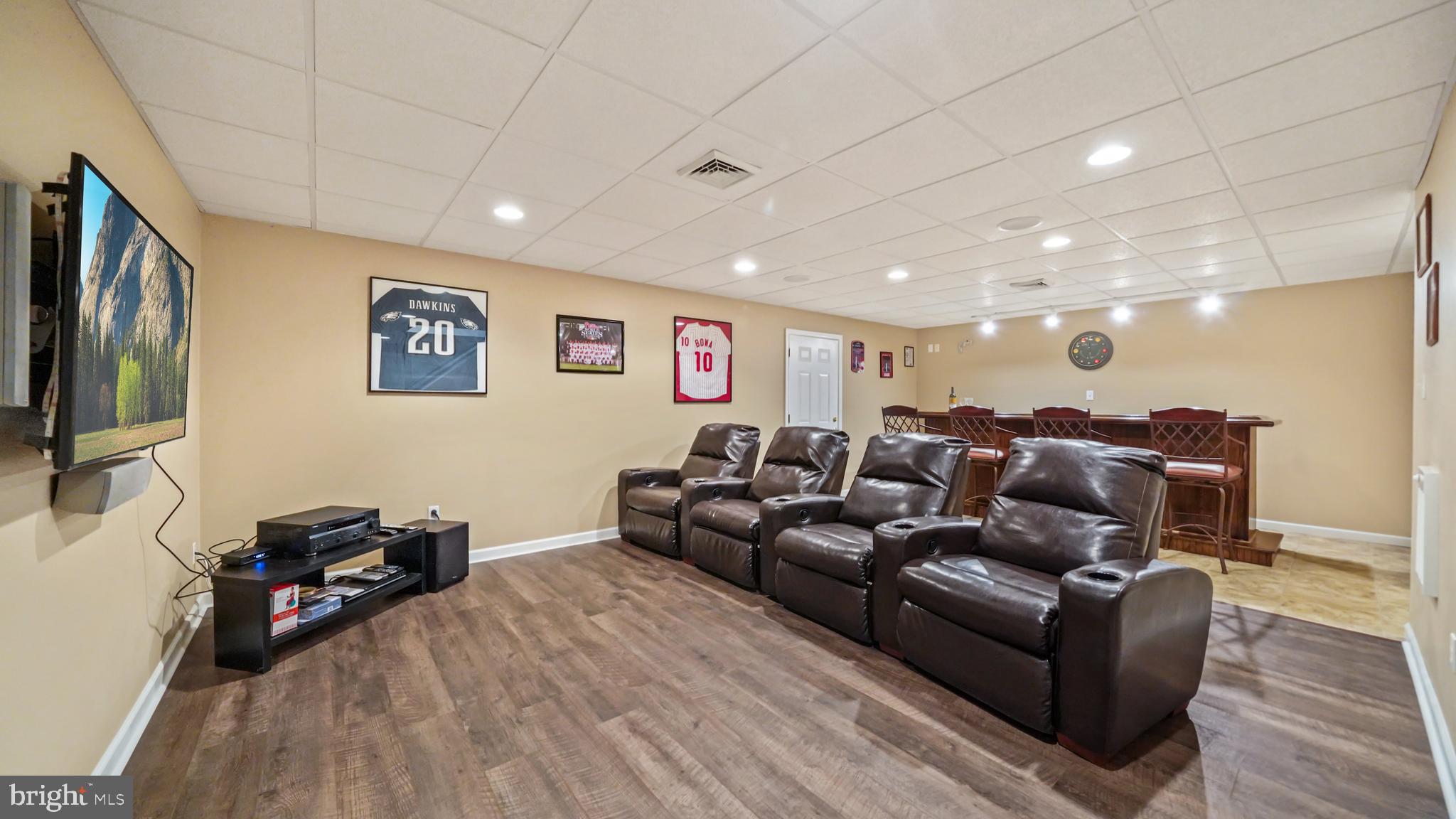 1181 Chelsea Road Aston, PA 19014 - Photo 20 of 40 Finished Basement w/ Bar Area & New Flooring