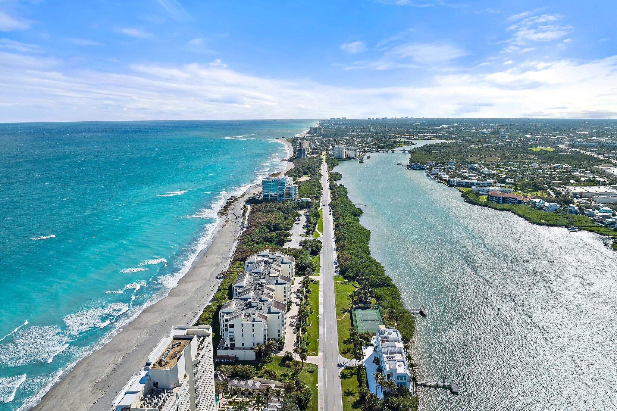 19670 South Beach Road, Unit B303 Jupiter, FL 33469 - Photo 84 of 104 a view of a city and an ocean
