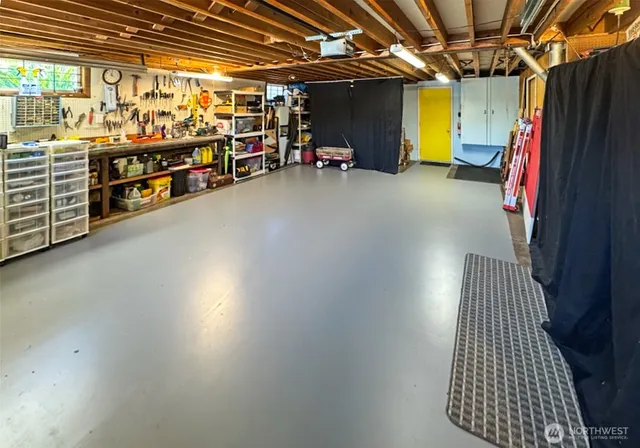 a view of storage and utility room