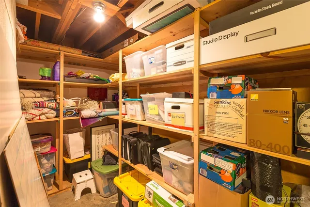 a view of a storage room