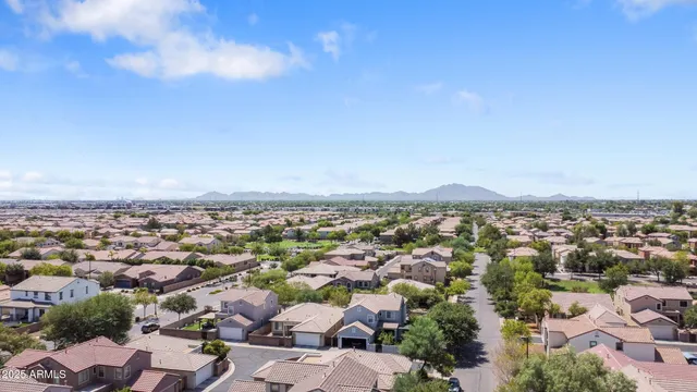 an aerial view of a city