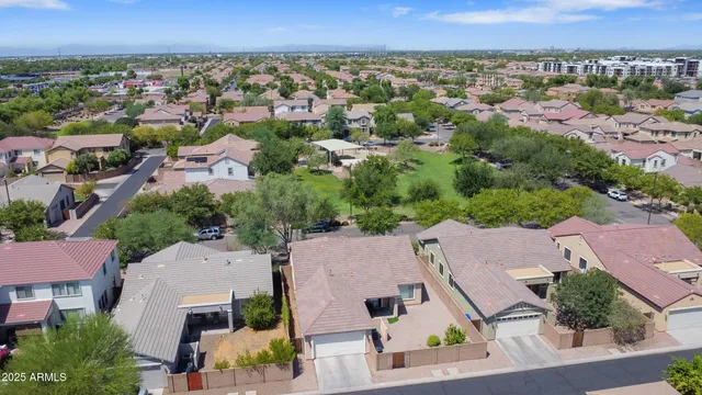 an aerial view of multiple house